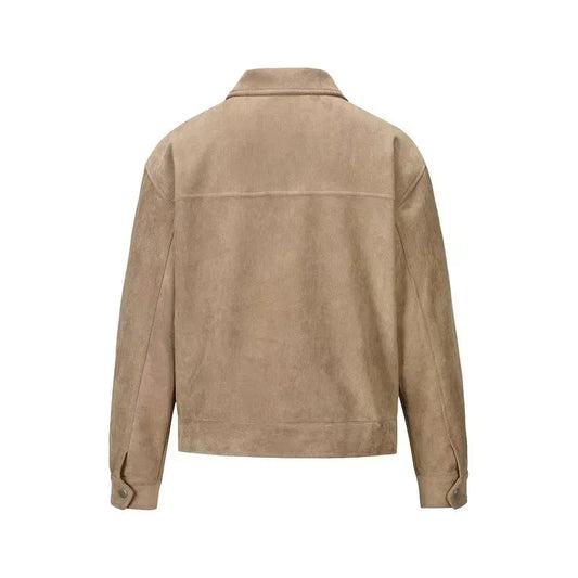 Men’s Beige Suede Leather Jacket