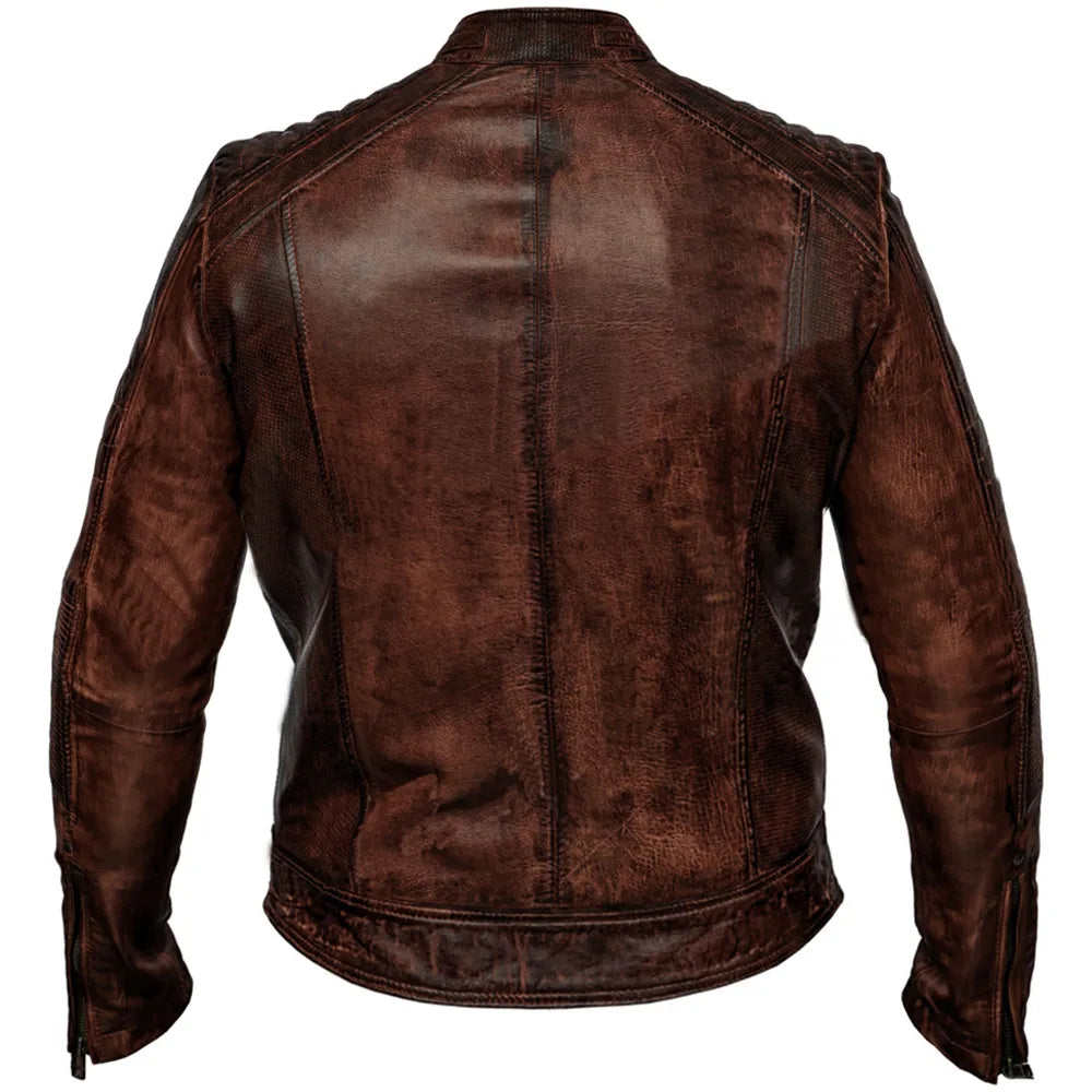 Umber Brown Leather Jacket