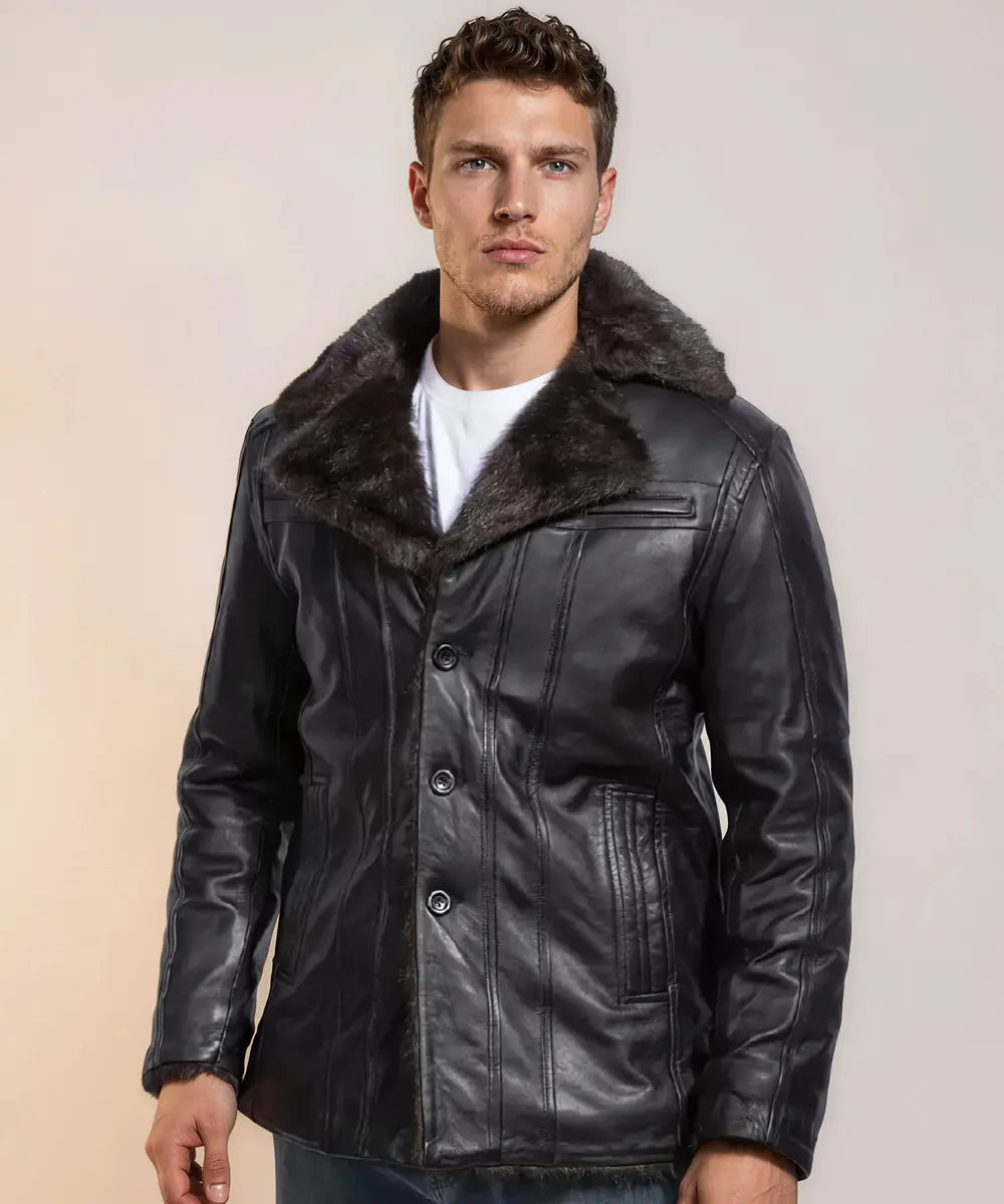 Classic Black Aviator Jacket