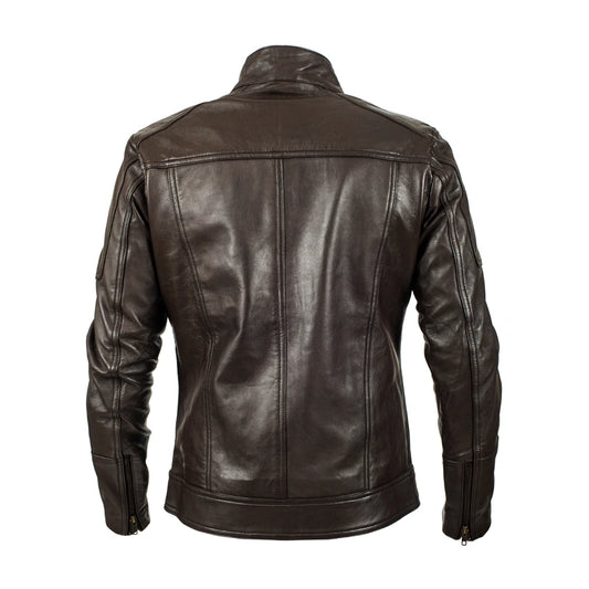 Mud Brown Moto Leather Jacket