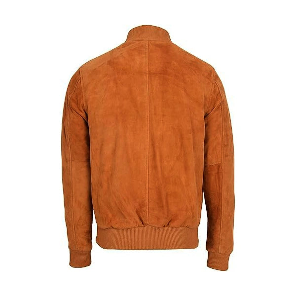 Suede Tan Bomber Jacket