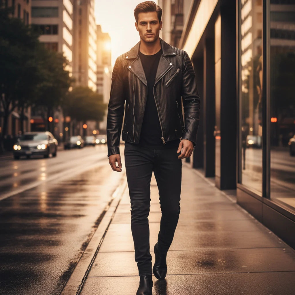 MENS BLACK LEATHER JACKETS