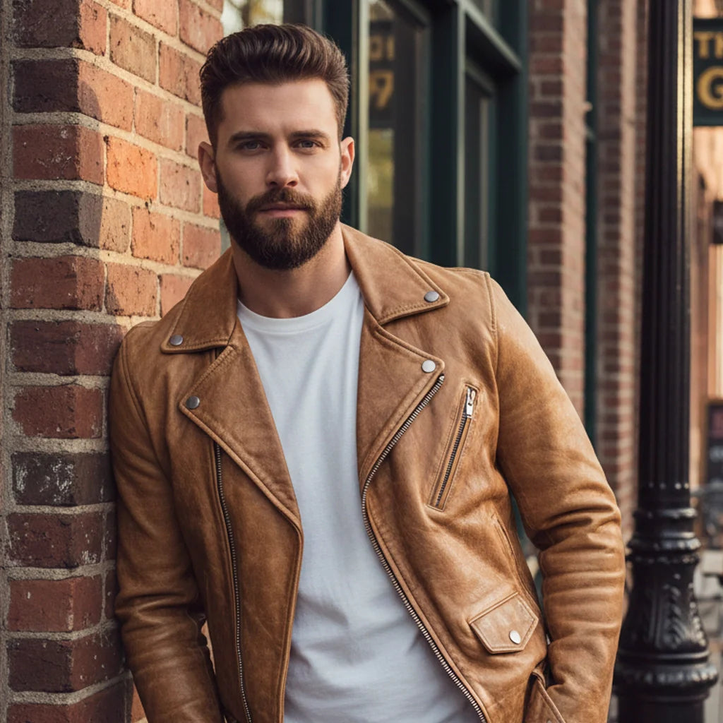 MENS BROWN LEATHER JACKETS