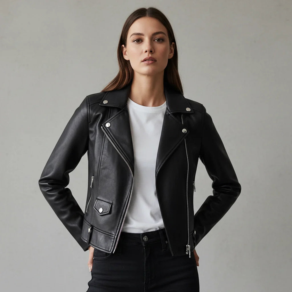 WOMEN BLACK LEATHER JACKETS