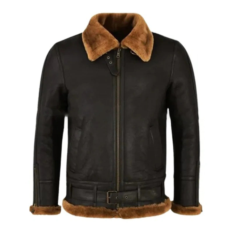 Saddle Storm B-3 Brown Leather Jacket