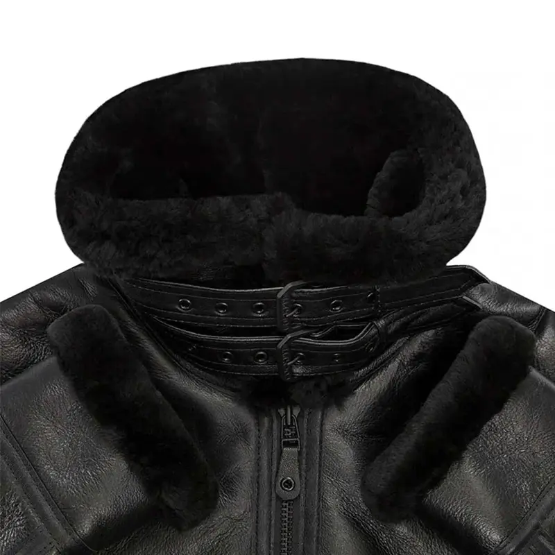 Jet Noir B-3 Black Leather Jacket