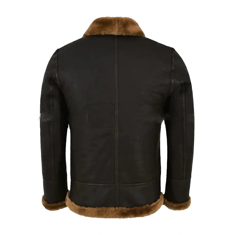 Saddle Storm B-3 Brown Leather Jacket