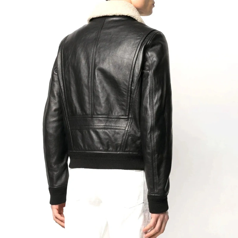 Falcon A-2 Black Leather Jacket
