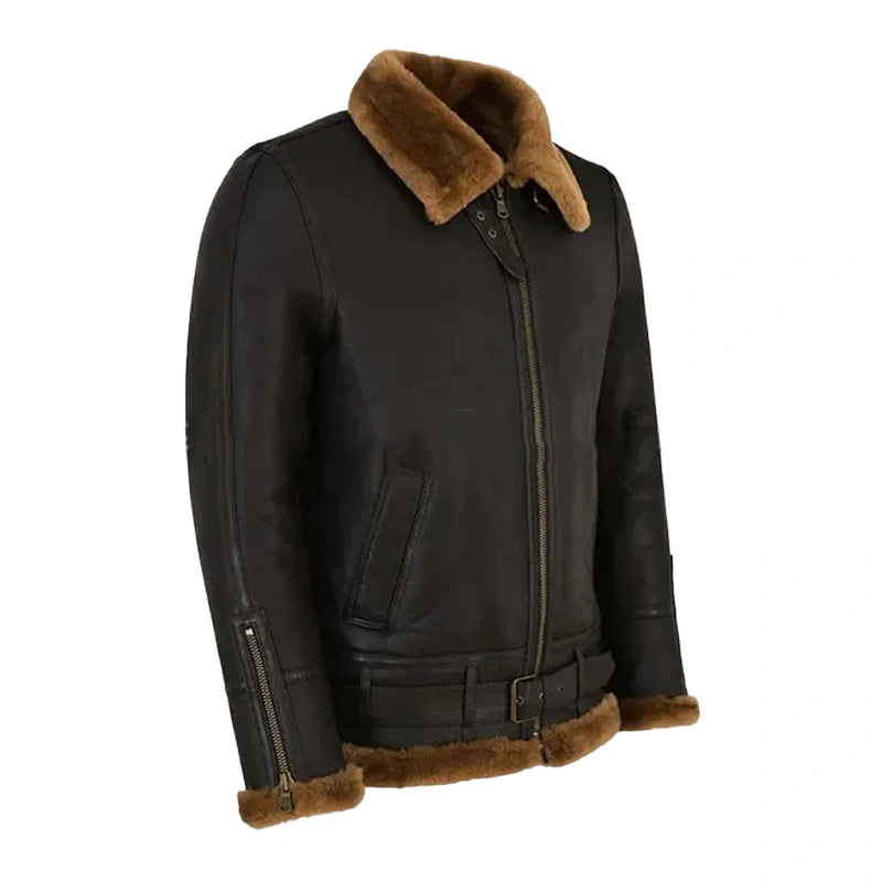 Saddle Storm B-3 Brown Leather Jacket