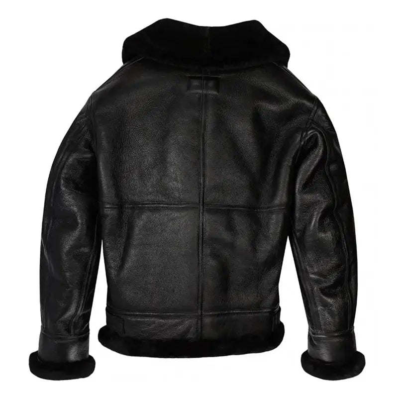 Jet Noir B-3 Black Leather Jacket