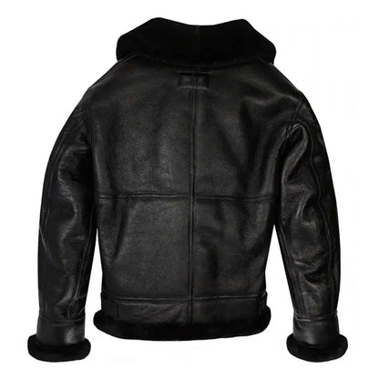 Jet Noir B-3 Black Leather Jacket