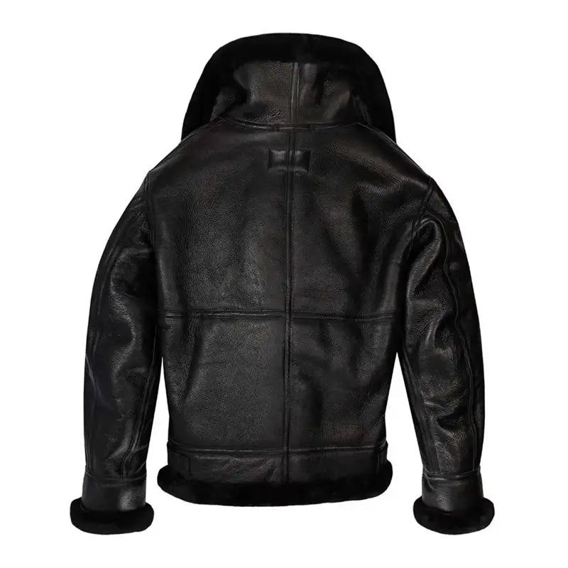 Jet Noir B-3 Black Leather Jacket