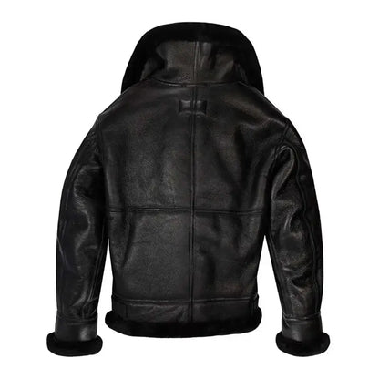 Jet Noir B-3 Black Leather Jacket