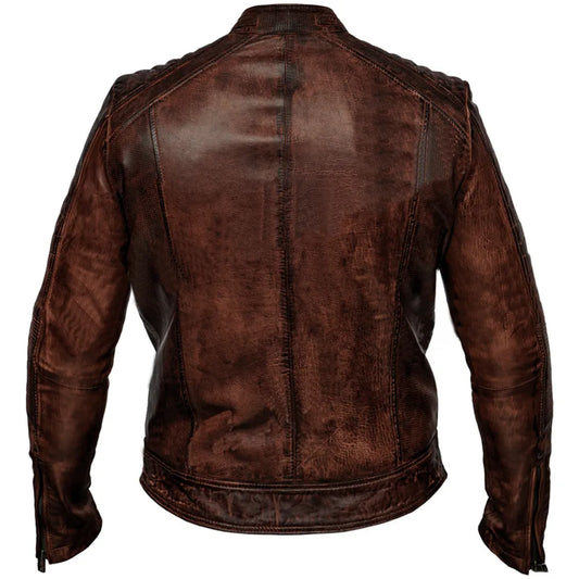 Umber Brown Leather Jacket