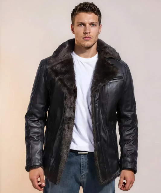 Classic Black Aviator Jacket
