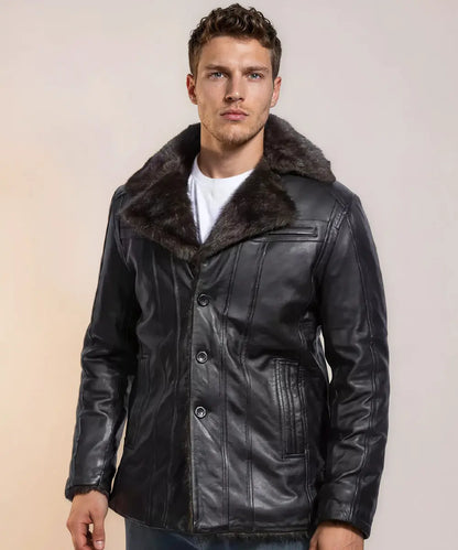 Classic Black Aviator Jacket