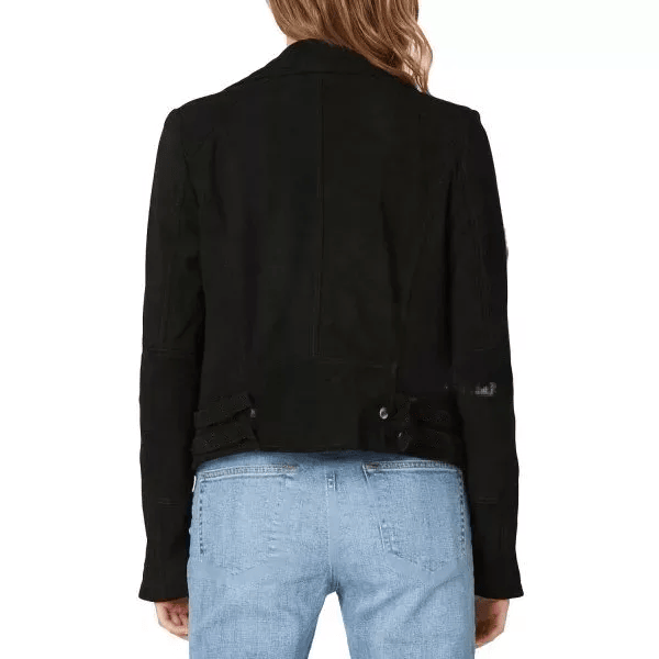 Black Suede Biker Jacket