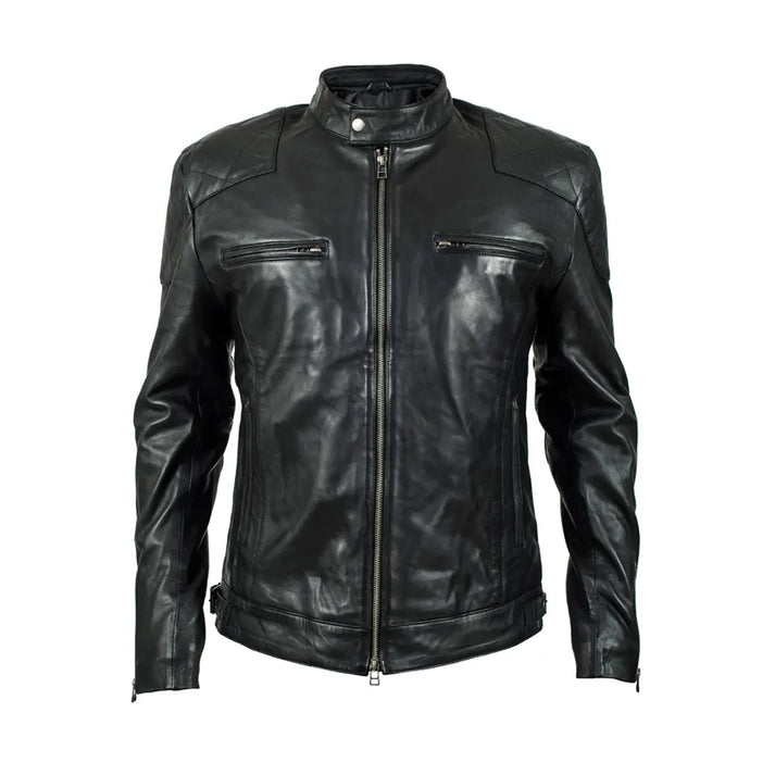 Terminator Leather Jacket-front Terminator Leather Jacket-front