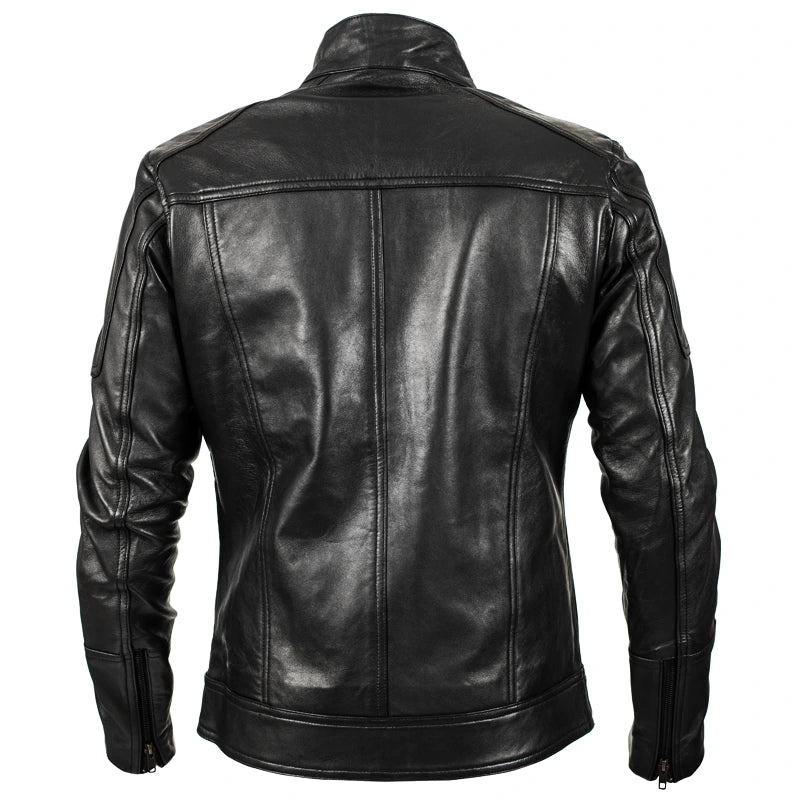 Dean Black Moto Leather Jacket
