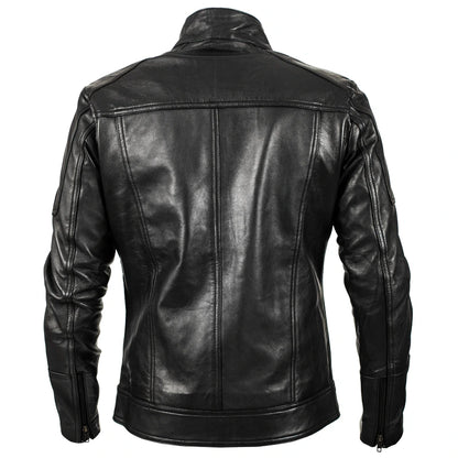 Dean Black Moto Leather Jacket