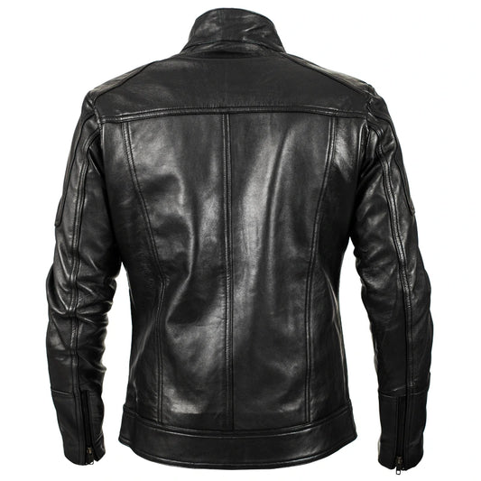 Dean Black Moto Leather Jacket