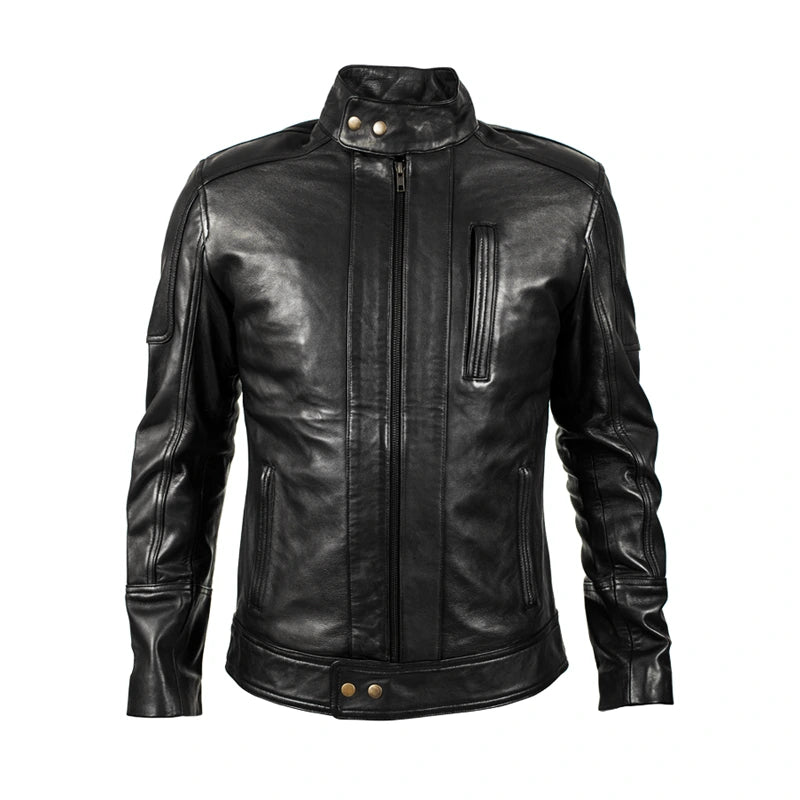 Dean Black Moto Leather Jacket