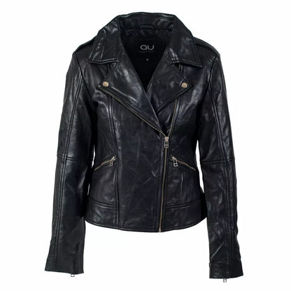 Denise Black Moto Leather Jacket