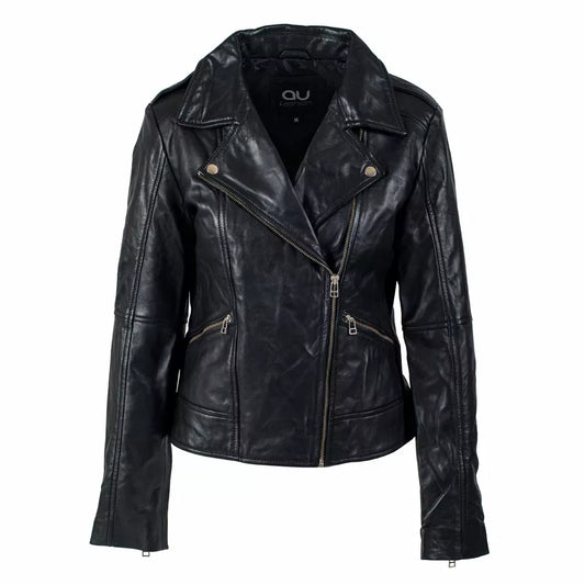 Denise Black Moto Leather Jacket