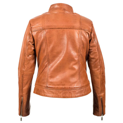 Sandstone Tan Motorcycle Leather Jacket