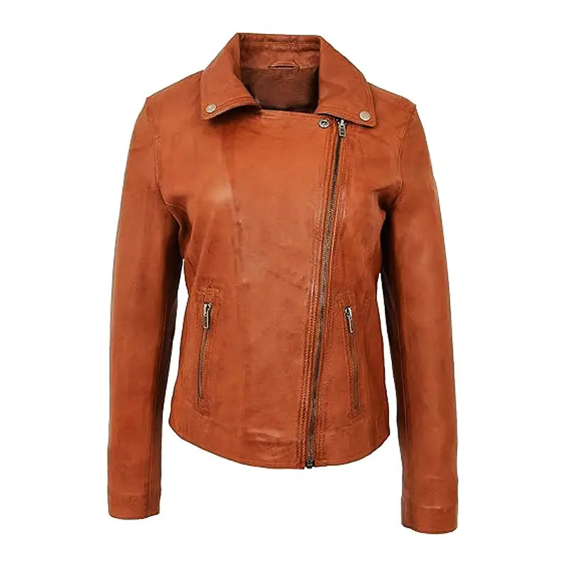 Notch Biker Brown Leather Jacket