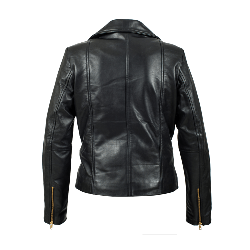 Barbera Cafe Racer Black  Leather Jacket