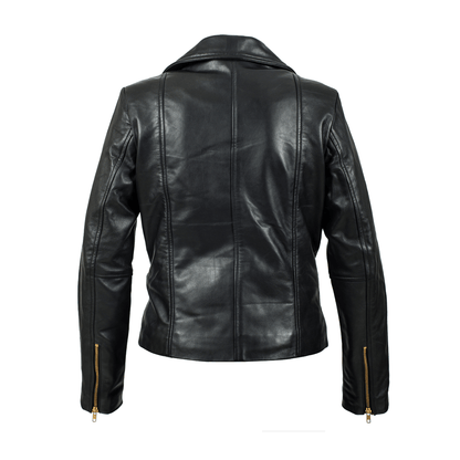 Barbera Cafe Racer Black  Leather Jacket