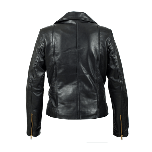 Barbera Cafe Racer Black  Leather Jacket