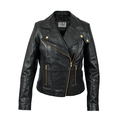 Barbera Cafe Racer Black  Leather Jacket