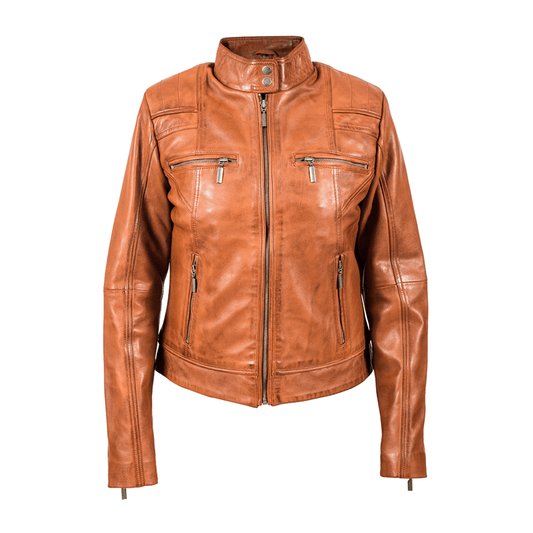 Sandstone Tan Motorcycle Leather Jacket