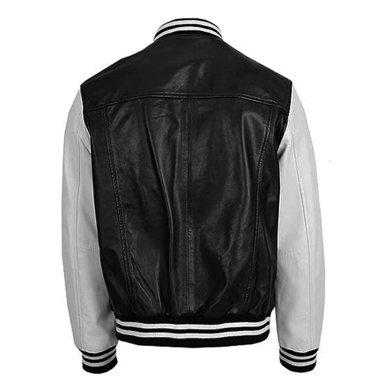 Classic Black and White Varsity Jacket