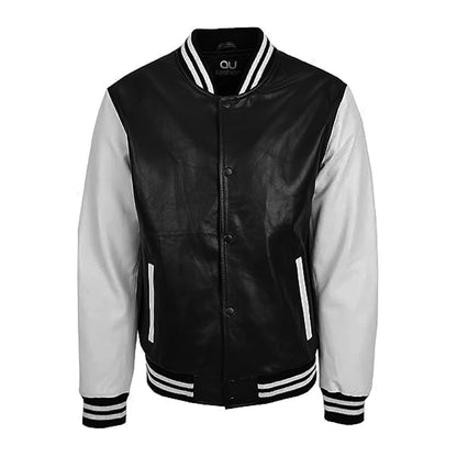 Classic Black and White Varsity Jacket