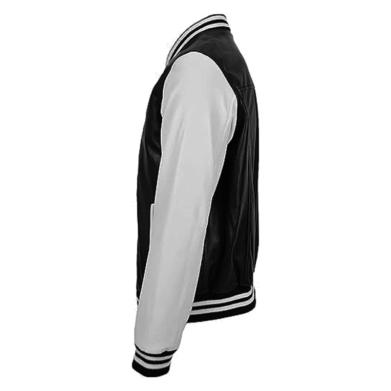 Classic Black and White Varsity Jacket