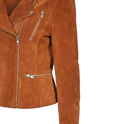 Brown Suede Biker Jacket
