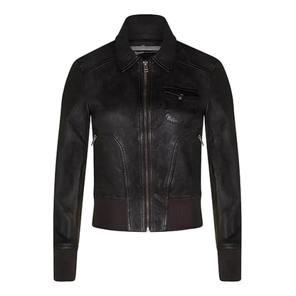 Desire Black Suede Leather Jacket