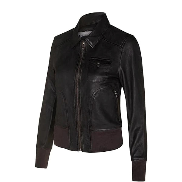 Desire Black Suede Leather Jacket