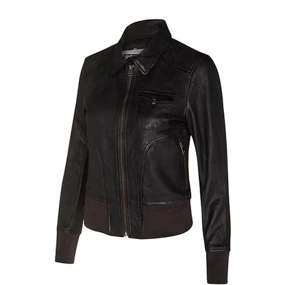 Desire Black Suede Leather Jacket