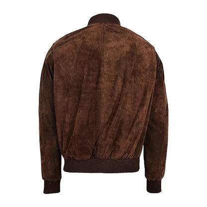 Suede Brown Bomber Jacket