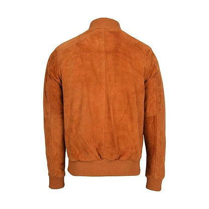 Suede Tan Bomber Jacket