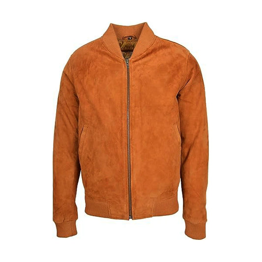 Suede Tan Bomber Jacket