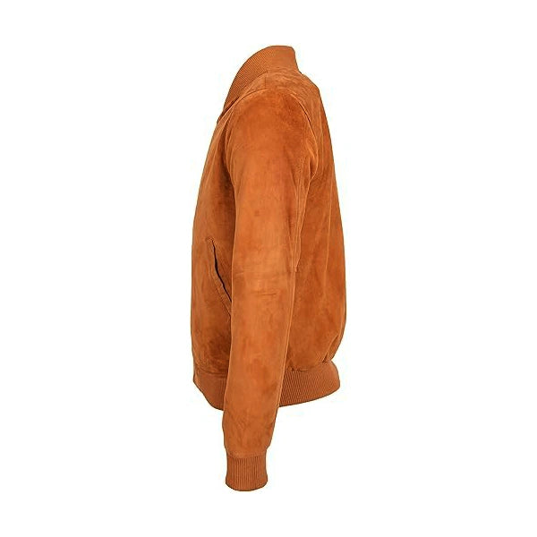 Suede Tan Bomber Jacket