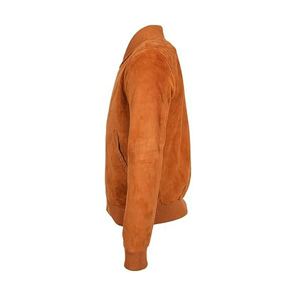 Suede Tan Bomber Jacket
